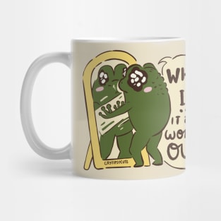 Positive Affirmation Loveland Frogman What if it all works out Cute Cryptids From Ohio Mug